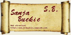 Sanja Buckić vizit kartica